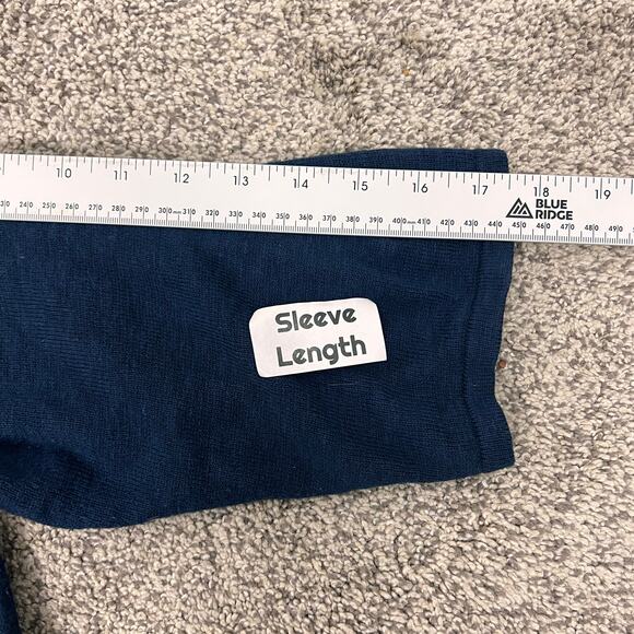 CATHERINES Women's 1X‎ Blue White Striped Cotton Knit Waterfall Cardigan Sweater - Picture 7 of 8